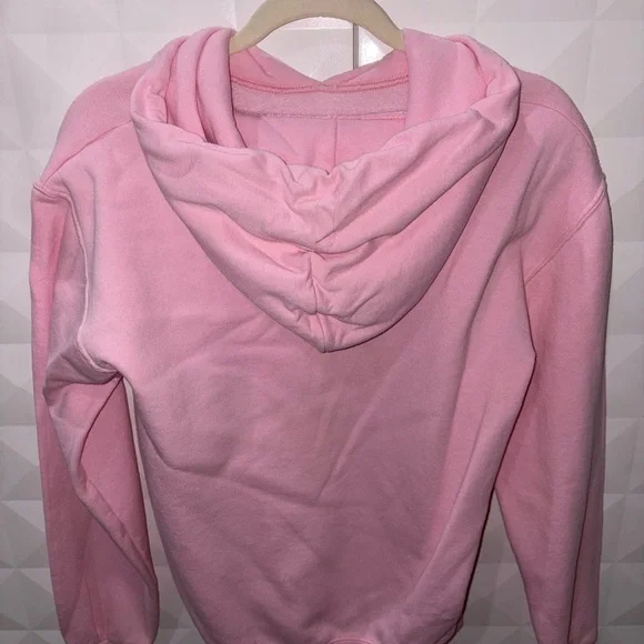 Pink Hoodie with Embroidered Red Rose🌹🩷 - Picture 3 of 3